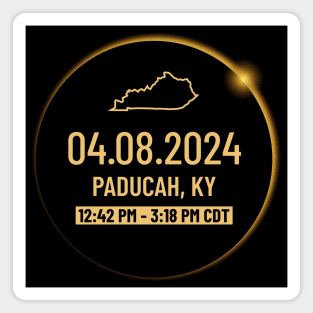 Kentucky State Paducah KY USA Totality April 8, 2024 Total Solar Eclipse Magnet